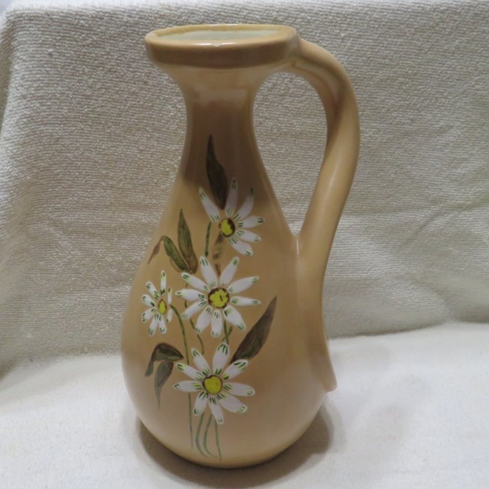 Twisted Handle Ceramic Vase - 12" tall